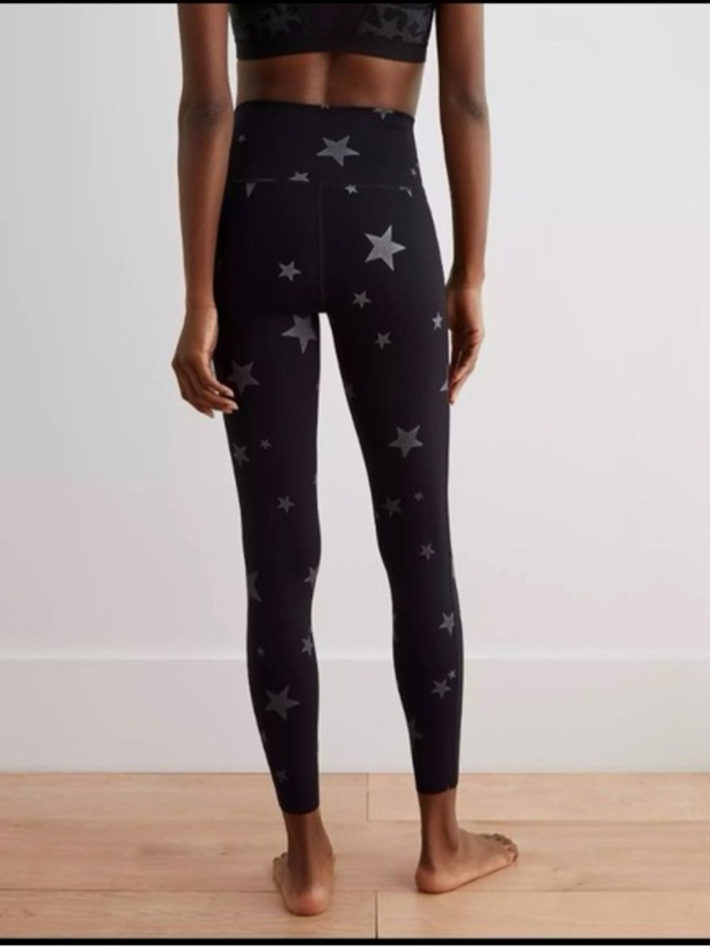 Aerie Star Print High Rise Leggings Black Size Medium